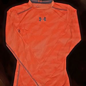 Boys Under Armour SMALL orange long sleeve shirt